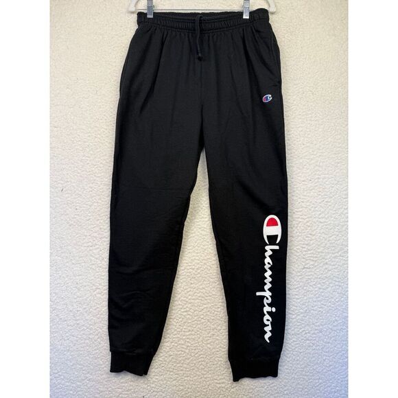 Champion Black‎ Men's Powerblend Graphic Jogger Pants Size Large - Picture 1 of 7
